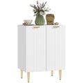 Adjustable Shelf Sideboard with Two Compartments - White