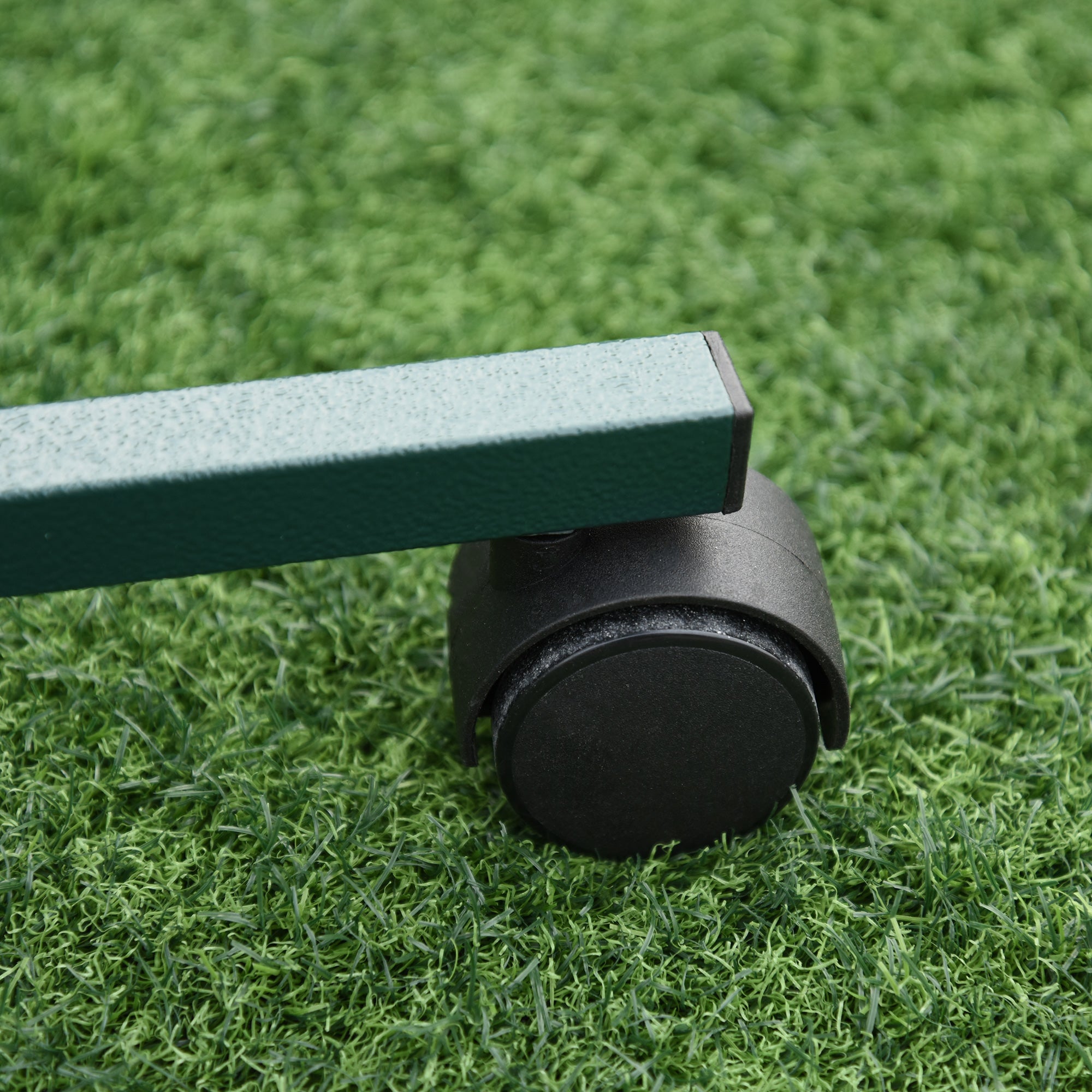 Bird Perch Stand with Perch, Four Wheels, Feeding Bowls for Small & Medium Birds, Green