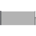 Retractable Side Awning 400x180cm Outdoor Privacy Screen for Garden, Balcony, Hot Tub - Light Grey