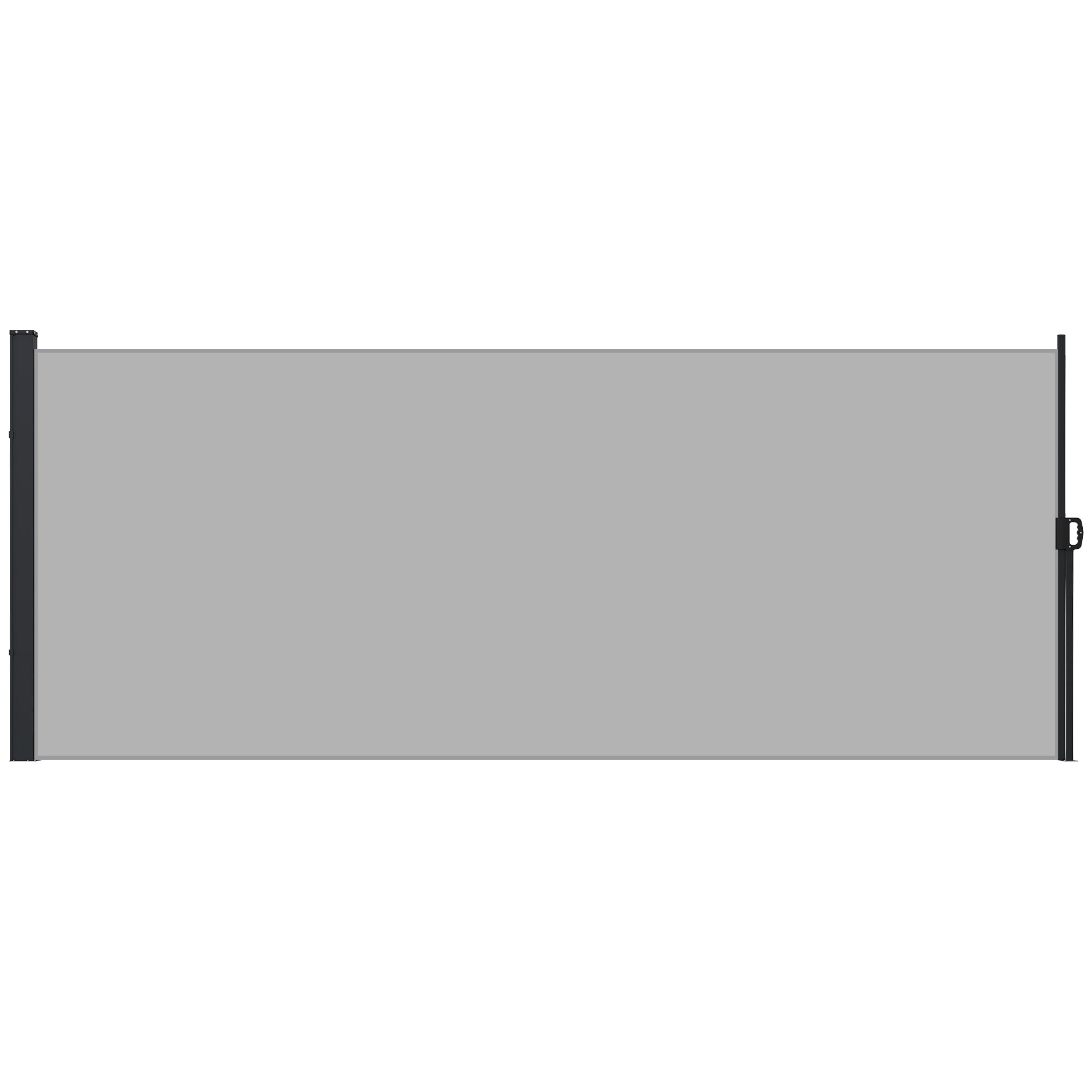 Retractable Side Awning, Outdoor Privacy Screen for Garden, Hot Tub, Balcony, Terrace, Pool, 400 x 180cm, Light Grey