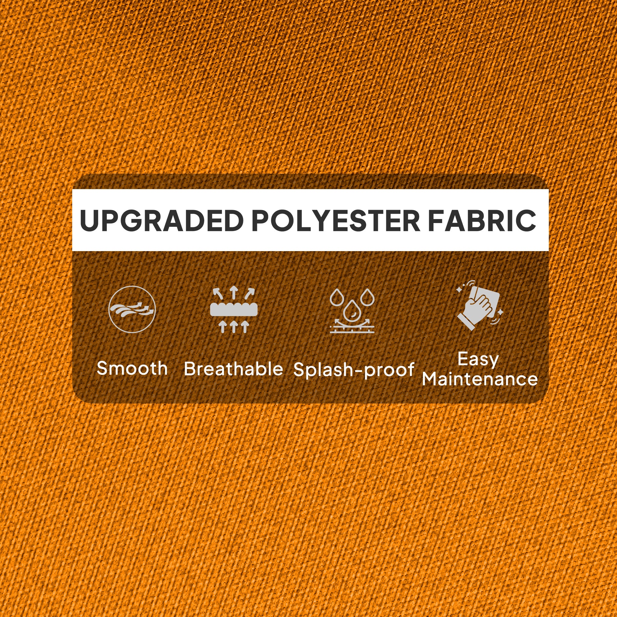 1 Piece Rocking Chair Padded Seat Cushion - Orange Breathable Fabric