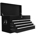 Steel Six Drawer Lockable Tool Storage Chest with Keys - Black