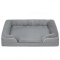 Dog Sofa Bed, Washable Pet Bed with Removable Cover and Non-Slip Bottom for Cats, Small and Medium Dogs, Grey