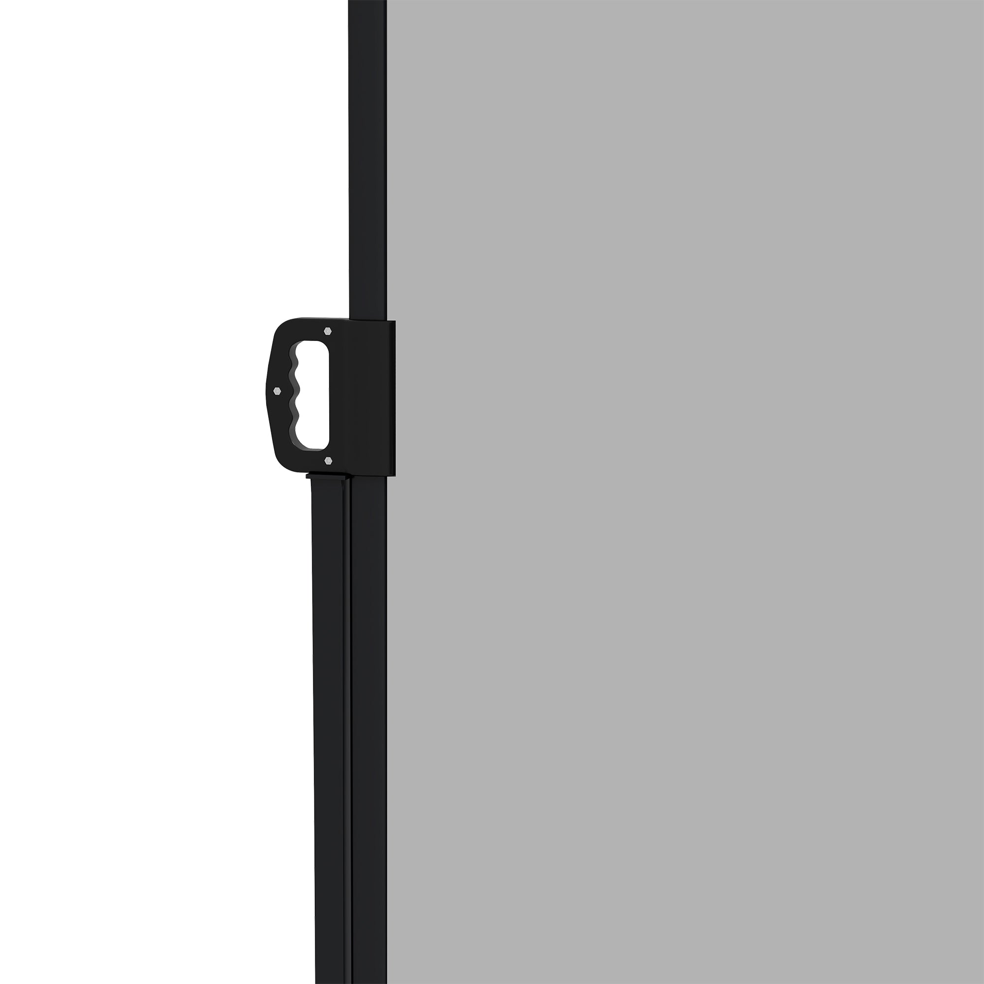 Retractable Side Awning 400x160cm Metal Frame Windproof Light Grey