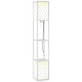 Duo Light Floor Shelf with Ambient Lighting - White