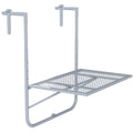 Adjustable Folding Balcony Hanging Table Wall Mount Desk for Patio and Garden - Grey