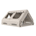 Inflatable Camping Tent, 4 Season Hot Tent 10000mm Waterproof with Chimney Opening, Sky Light and Air Pump, Khaki