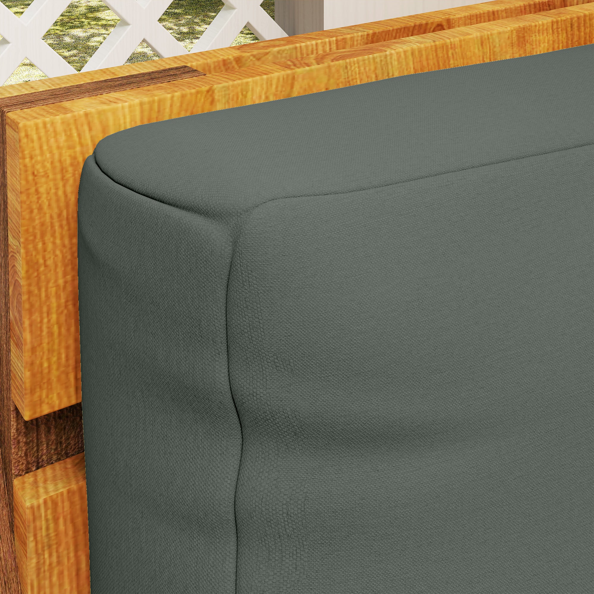 2 Seater Pallet Furniture Cushions Pallet Cushions, UPF20+ 220gsm Fabric, 20 cm Thick Outdoor Seat Pads, Charcoal Grey