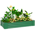 Galvanised Steel 180 x 90cm Vegetable Planter with Rust Resistance - Green