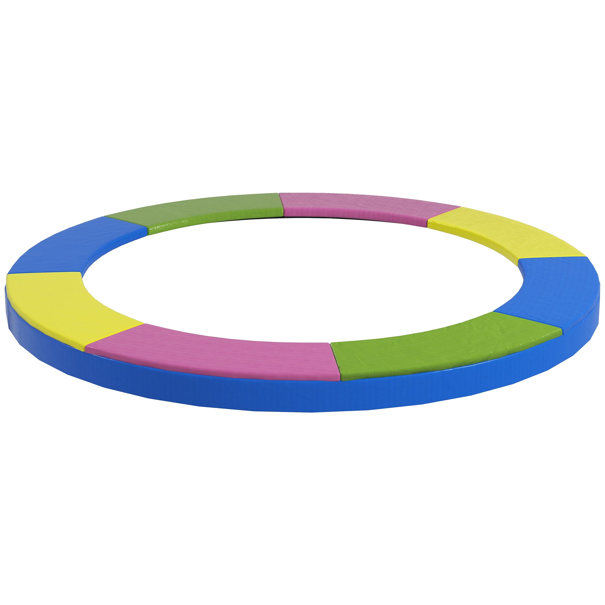 8FT Trampoline Spring Cover Replacement Pad with Elastic Cord - Multi-Coloured
