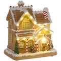 Gingerbread House Light & Music Christmas Decoration - Brown