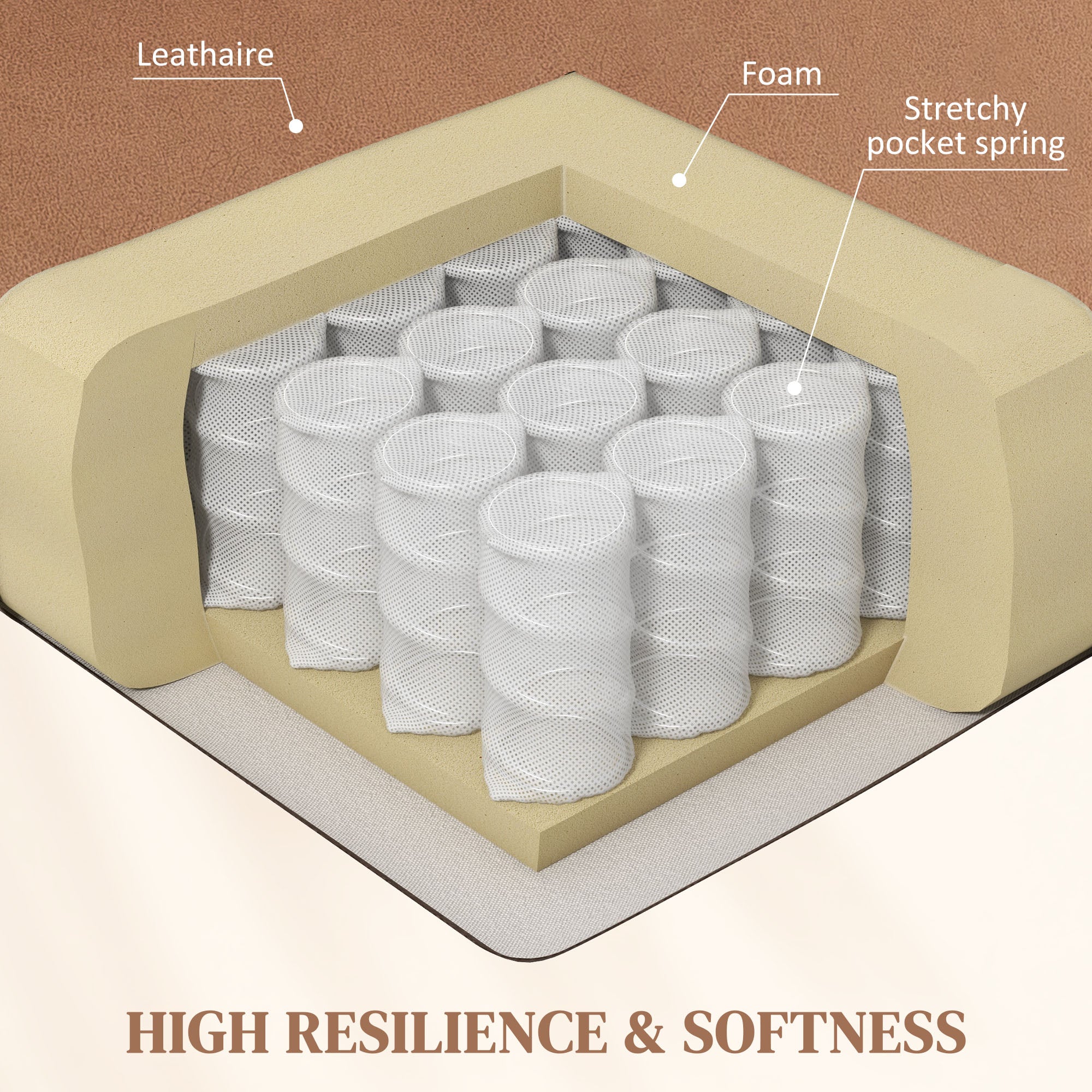 Eight Massage Point Electric Reclining Lift Chair, with Remote - Brown