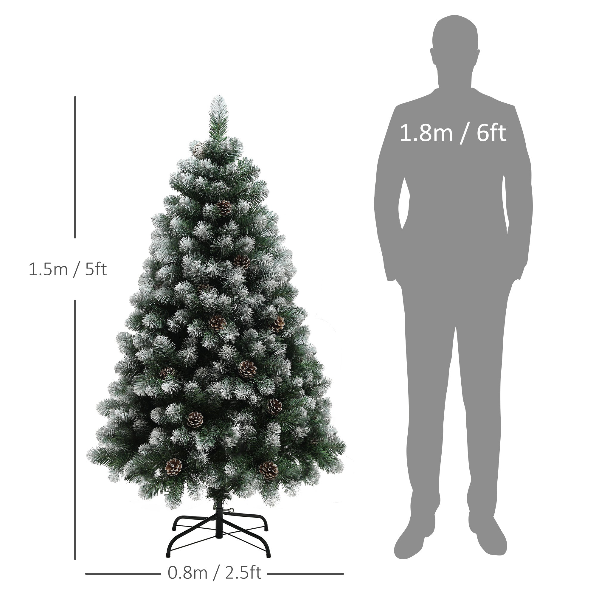 5ft Snow-Dipped Artificial Pine Christmas Tree