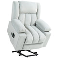 Power Lift Riser Recliner Chair with Massage, Heat & USB Ports - Light Grey Velvet Feel