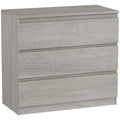 Chest of Three Drawers - Grey Wood Effect