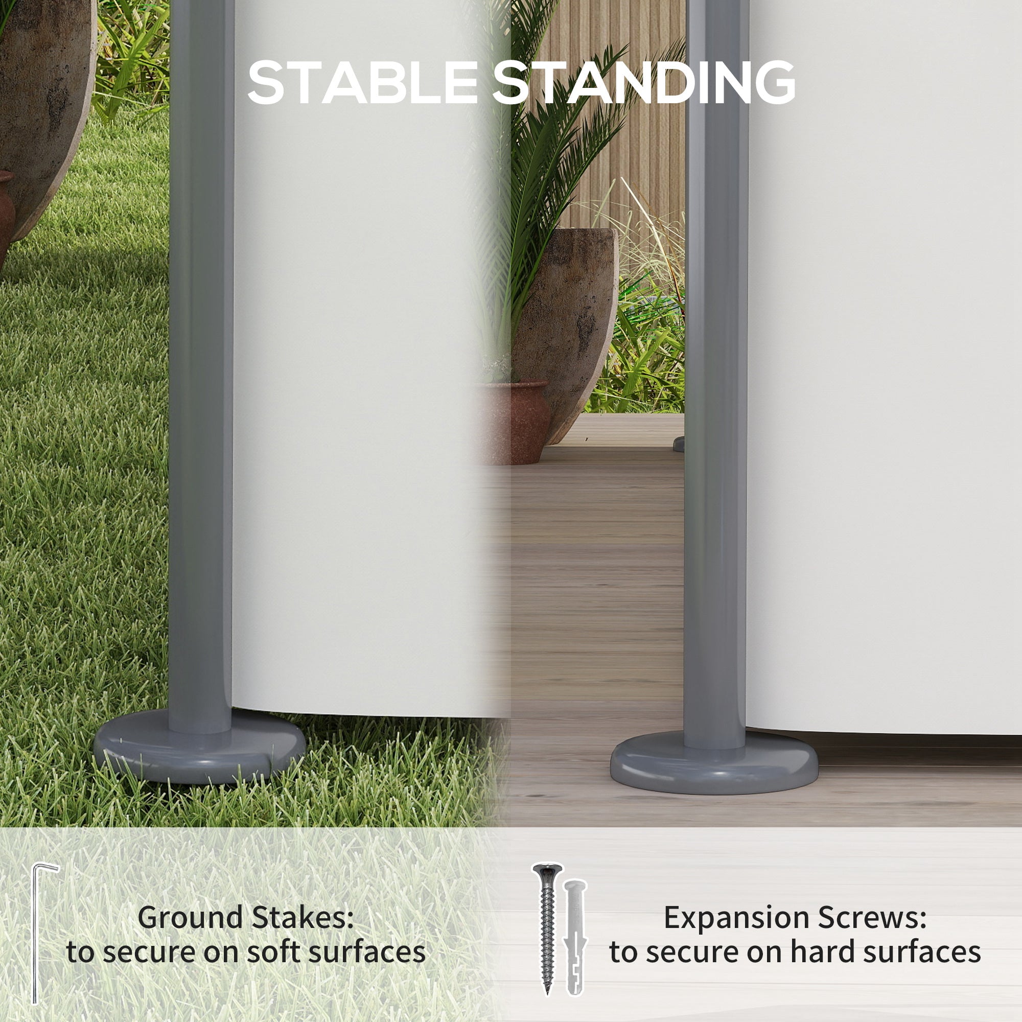 3 x 4m Metal Frame Gazebo with Two-Tier Roof and Removable Curtains - Cream White