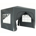 3 x 3m Pop-Up Gazebo Shelter, with Accessories - Dark Grey