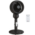Air Circulator Fan Pedestal Cooling Fan with 3 Speed 3 Mode and Remote Control, 9 Inch, Black
