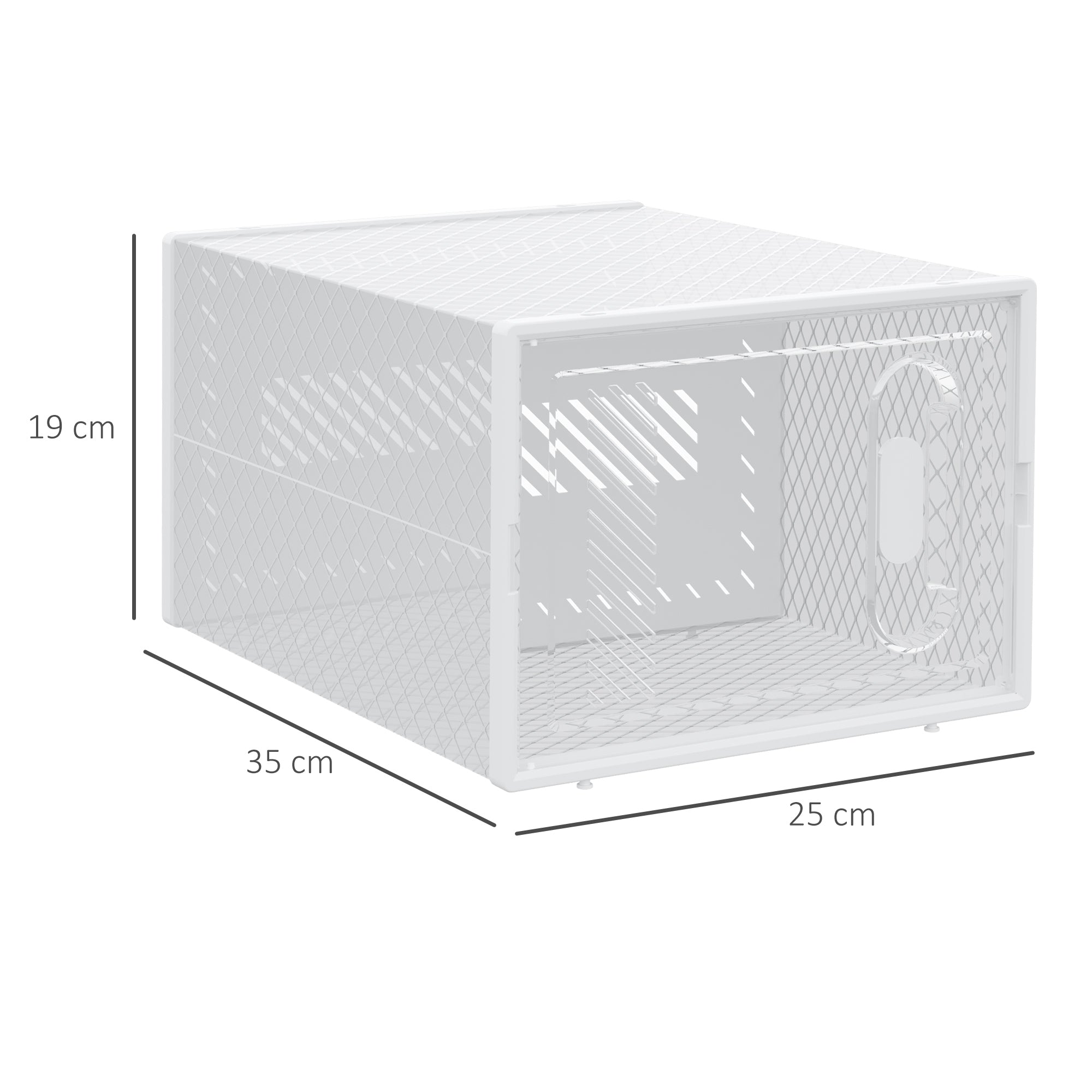 8PCS Clear Stackable Shoe Storage Boxes with Magnetic Door for UK/EU Size up to 8.5/43 - Clear