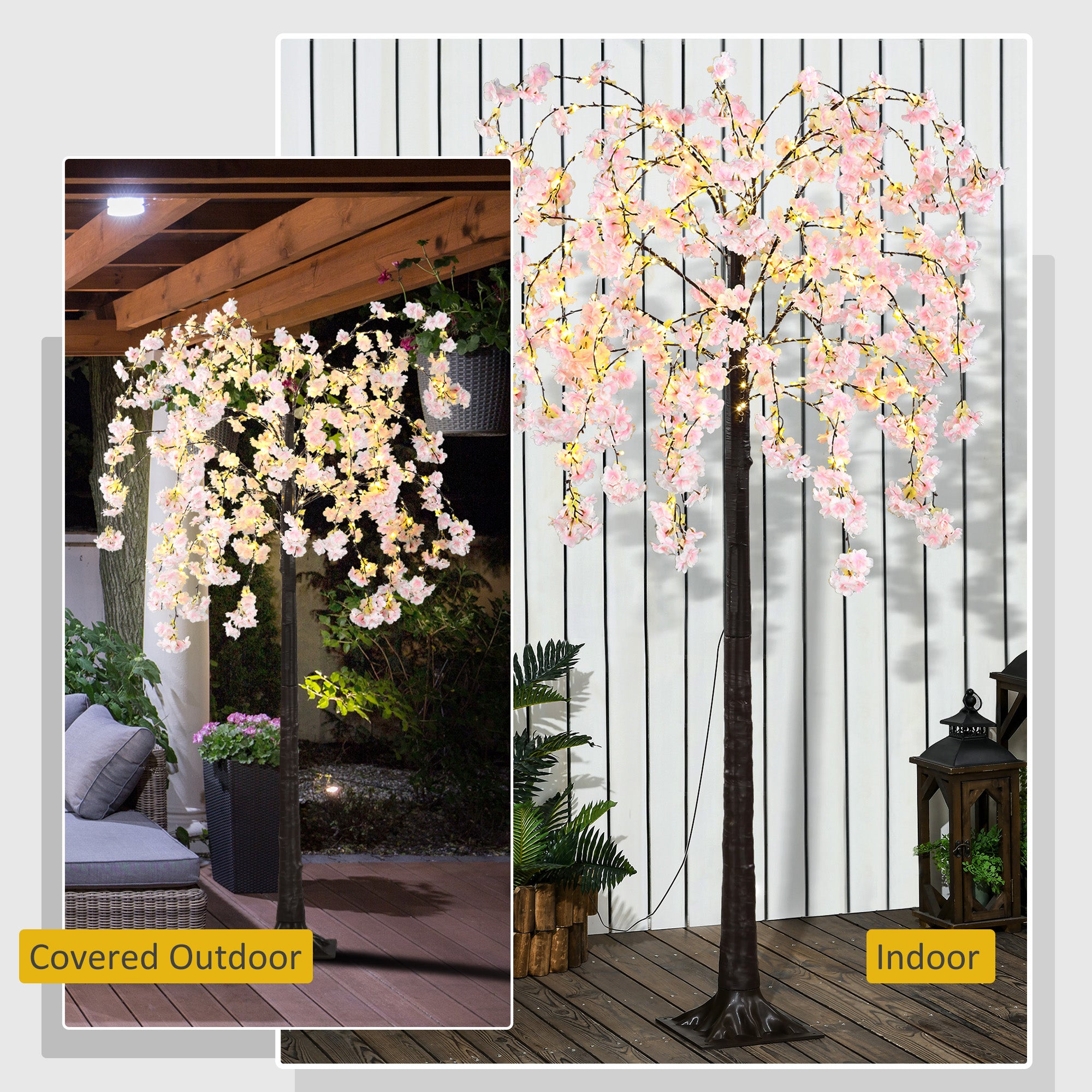 450 LED Light Decorative Artificial Blossom Tree - Pink