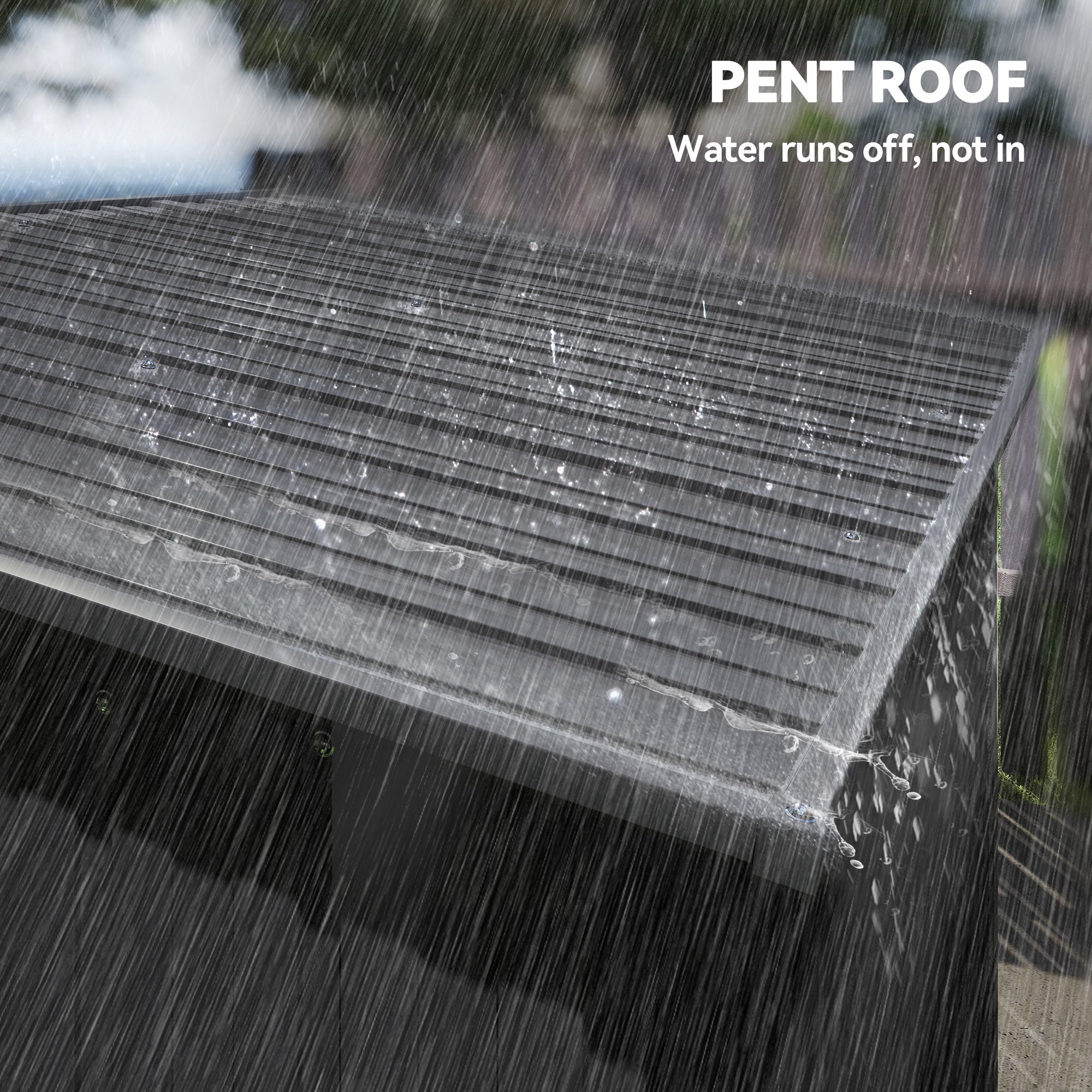 5 x 3.5ft Metal Garden Storage Shed with Effortless Assembly and 2 Pairs of Gloves, Waterproof Outdoor Shed, Dark Grey