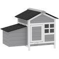 Wooden Chicken Coop with Pull-Out Tray Nesting Box for 1-2 Chickens