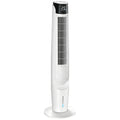 Air Cooler with LED Display and Remote Control, Oscillating Ice Cooling Fan with 3 Speeds, 4 Modes, 12 Hour Timer, White