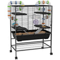 Large Hamster and Gerbil Cage with Tubes, Ramps, Platforms & Running Wheel - Black