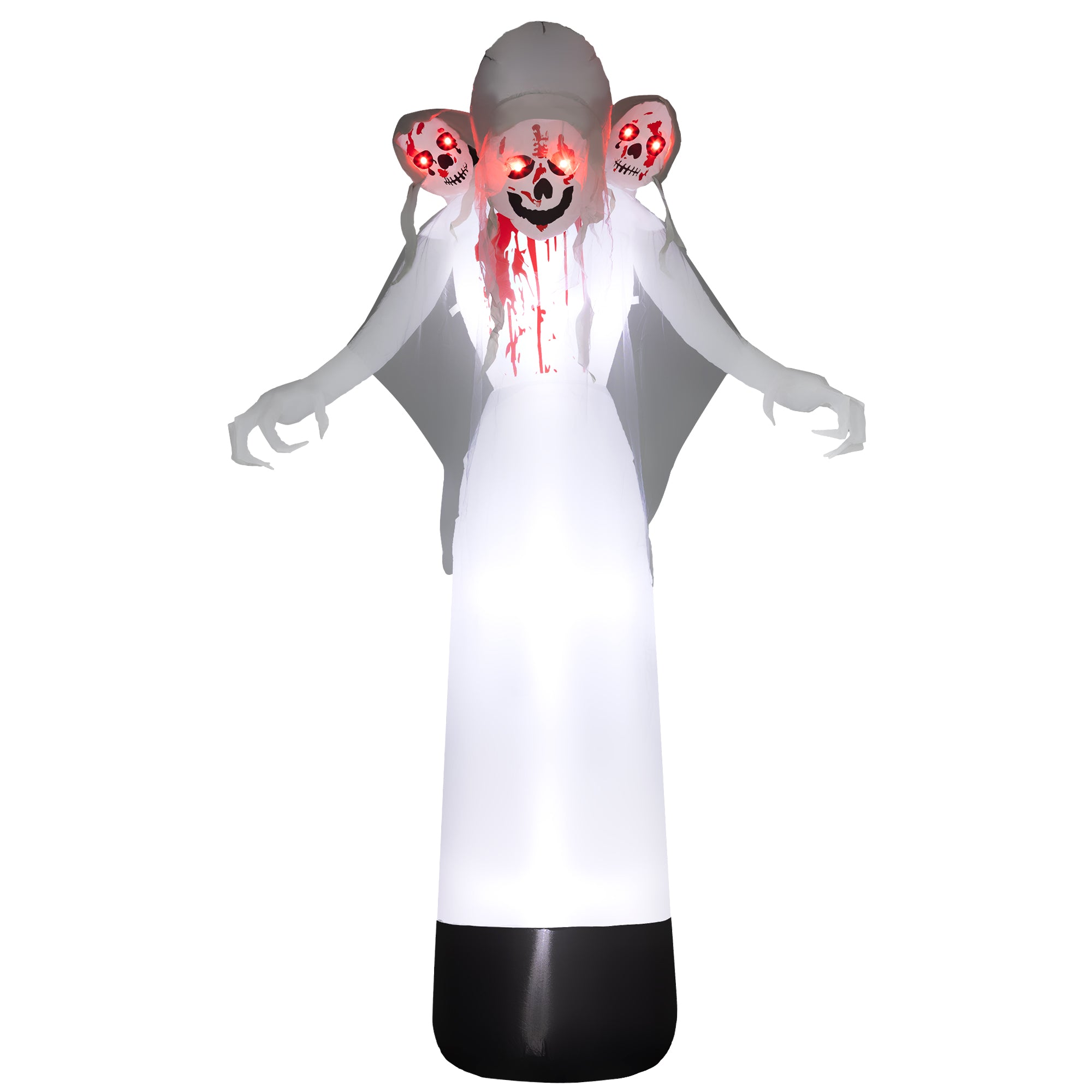 8.9ft Inflatable Three Headed Ghost Halloween Inflatable