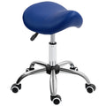 Height Adjustable Saddle Stool for Salon Spa Massage with Wheels - Brown