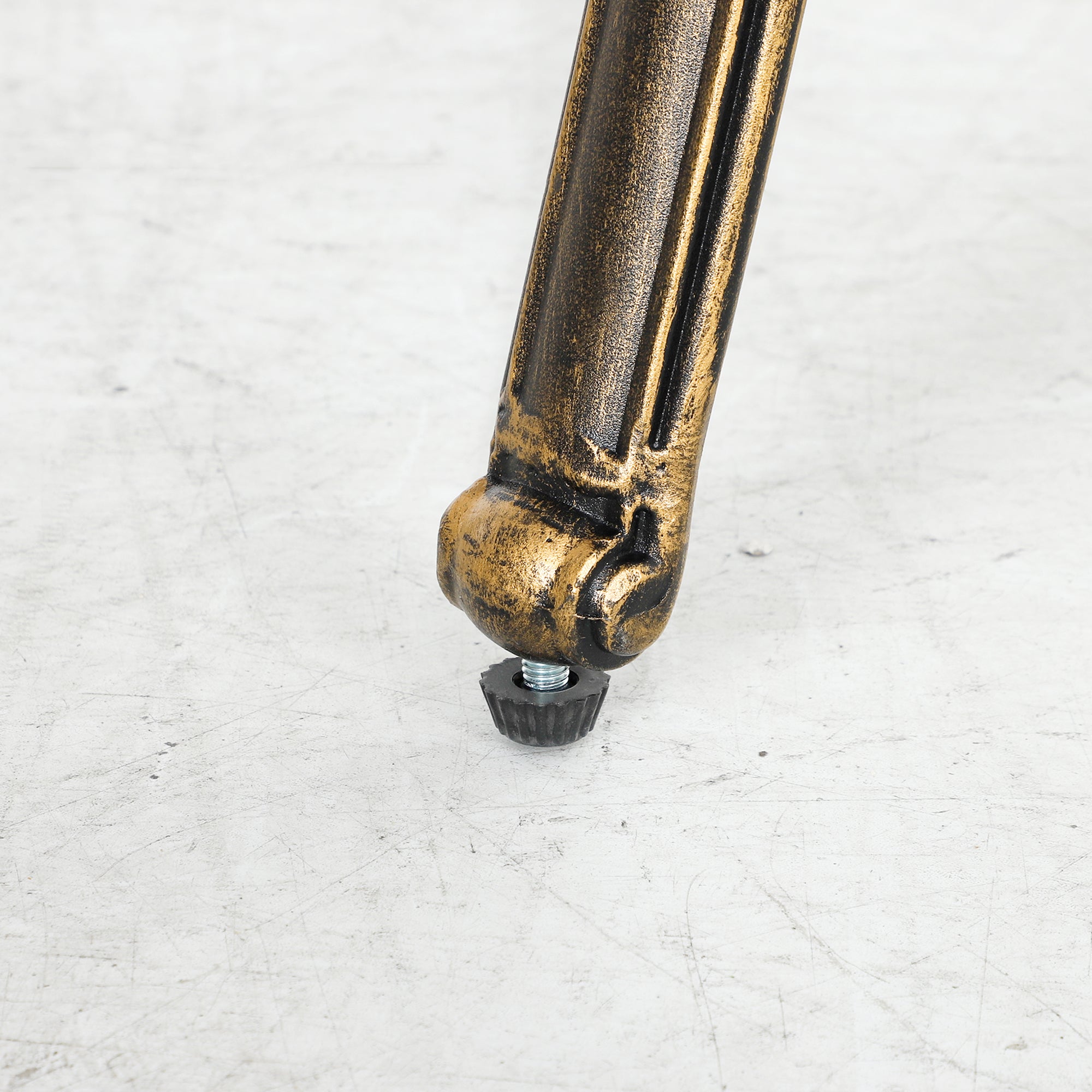 7 Piece Cast Aluminium Garden Dining Set with Floral Design - Bronze Tone