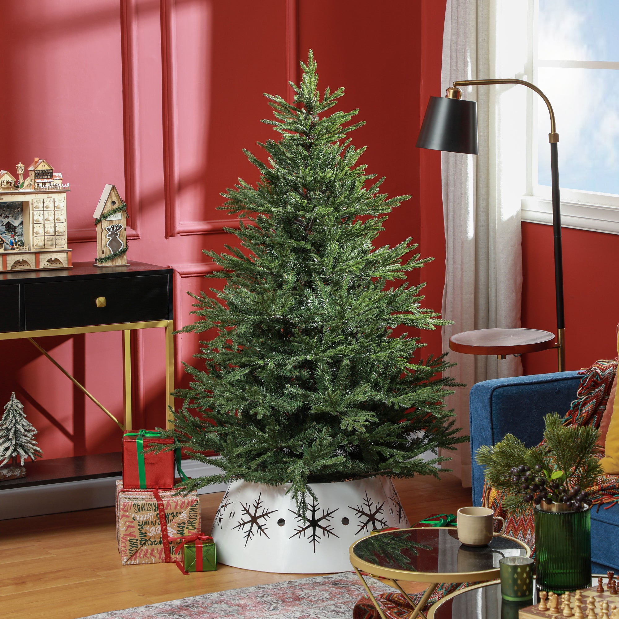 5ft Bushy and Bare Artificial Christmas Tree - Green