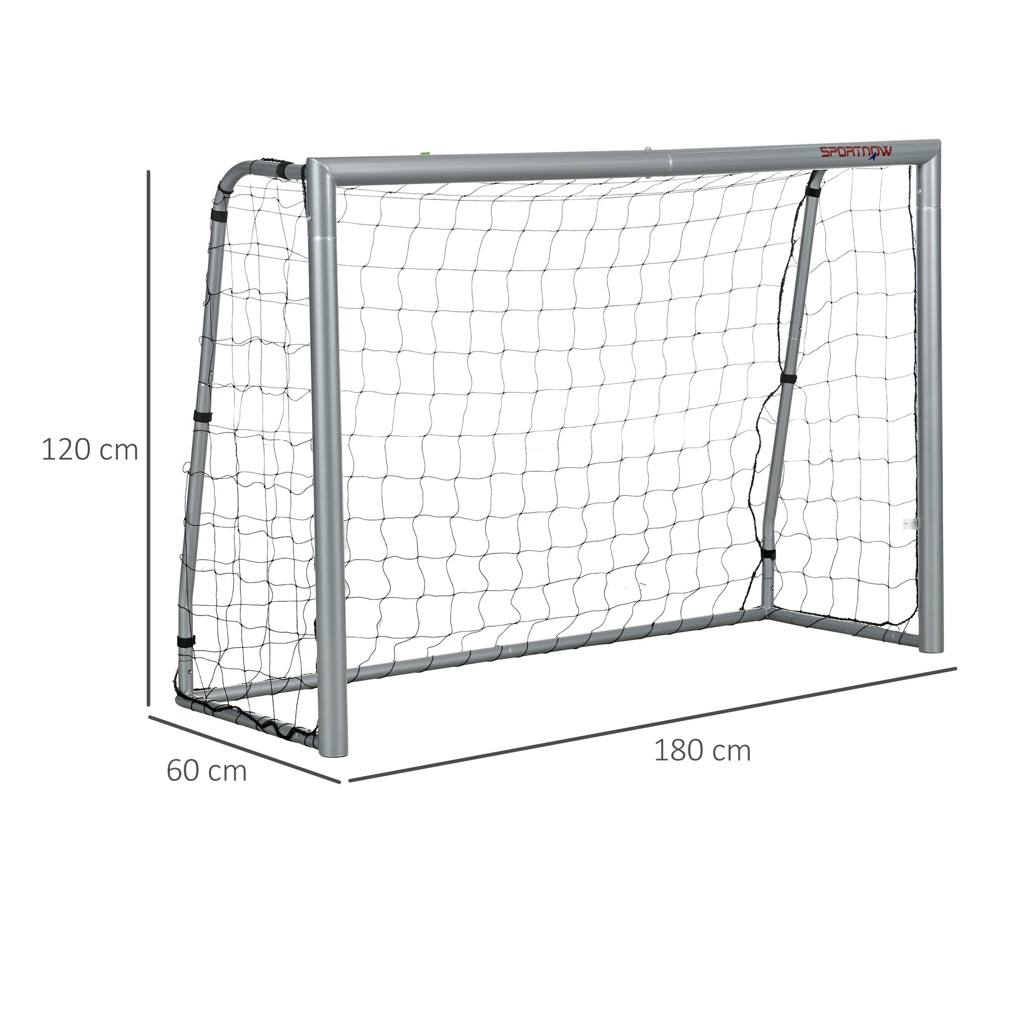 6ft x 4ft Football Goal, Set of 2 Football Net for Garden, Training Goal with Ground Stakes, Steel Frame