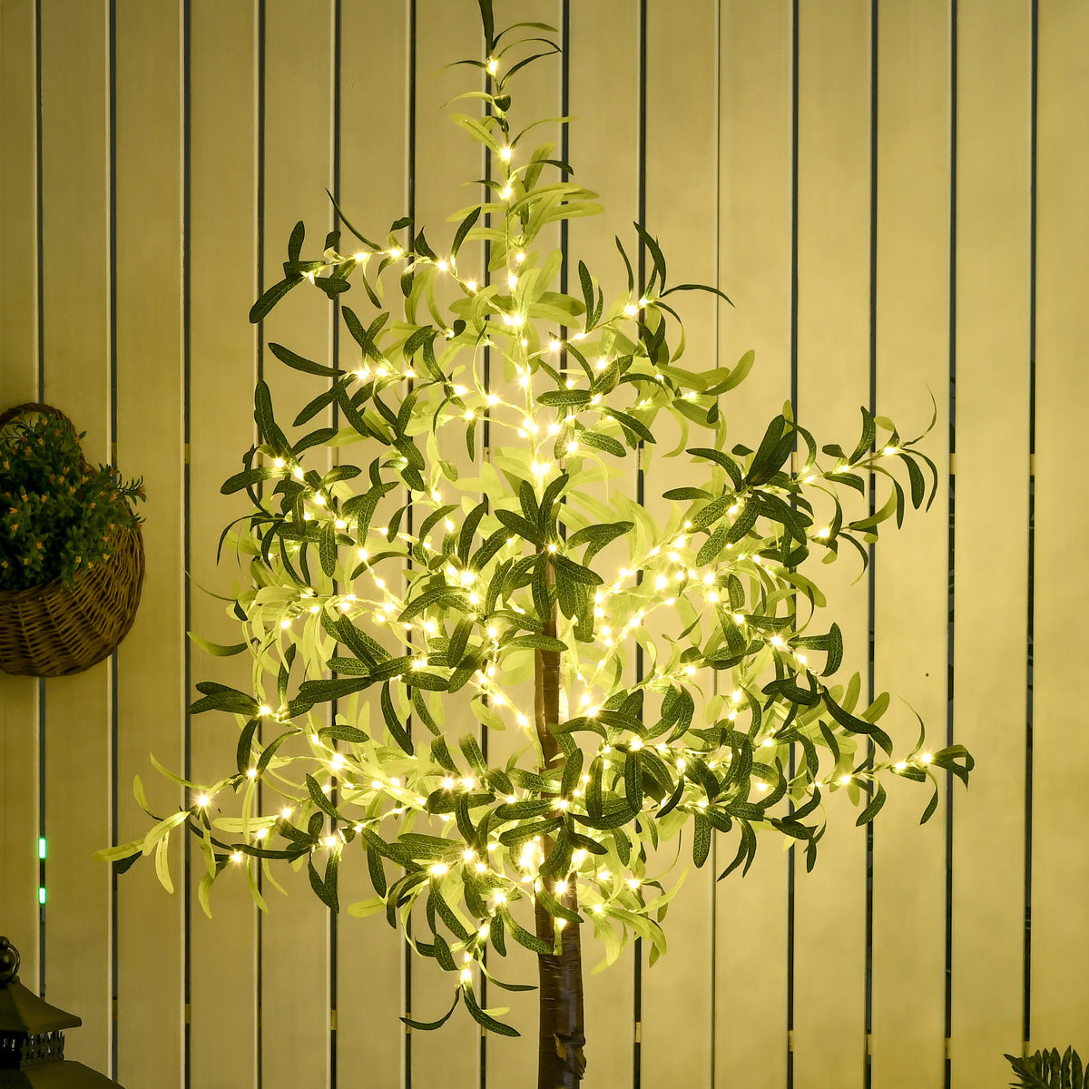 300 LED Decorative Artificial Olive Tree Light 180cm - Green