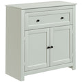Sideboard Storage Cabinet, Modern Kitchen Cupboard with Adjustable Shelf, Drawer and Double Doors, Green