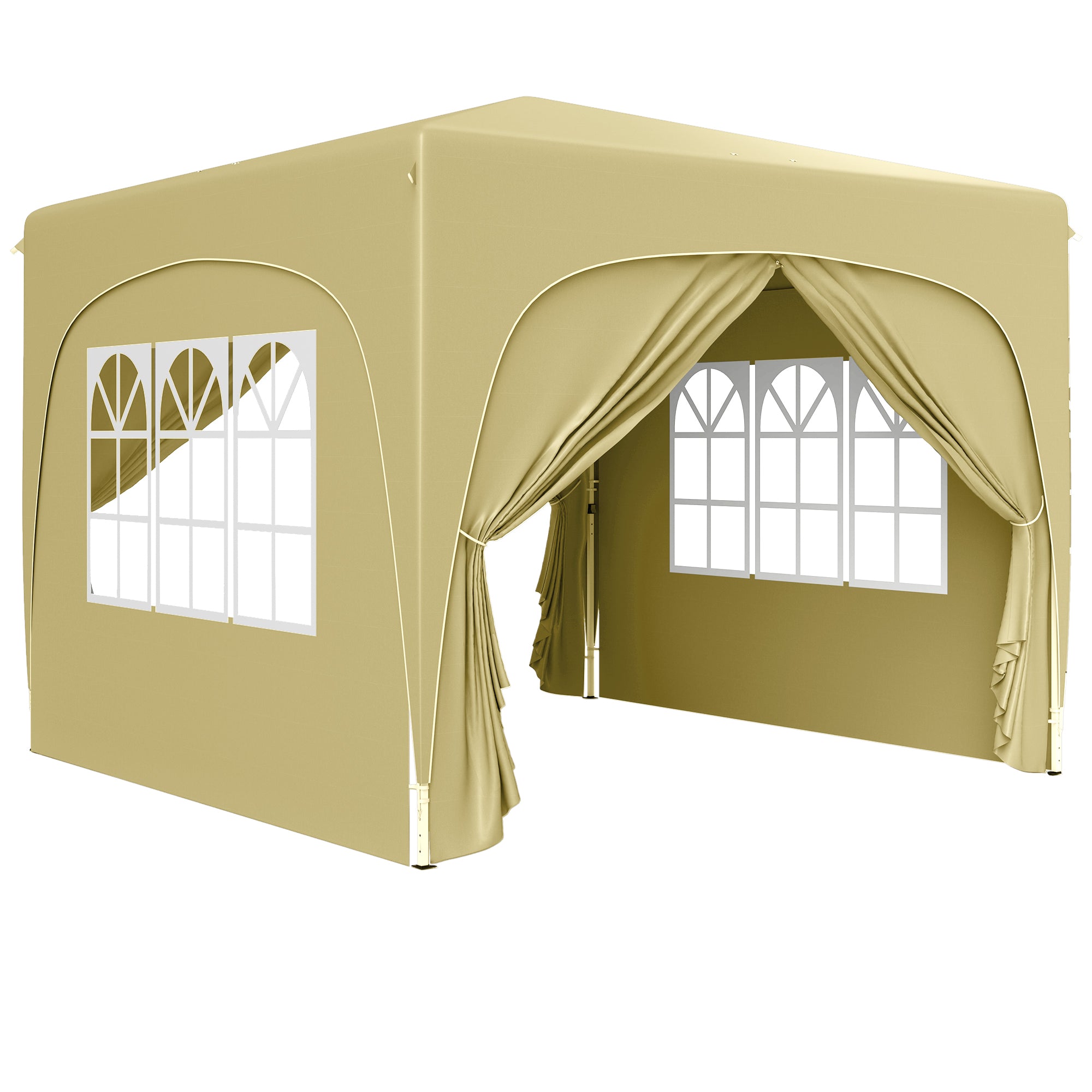 3 x 3m Pop-Up Gazebo Shelter with UPF50+ Canopy - Sand