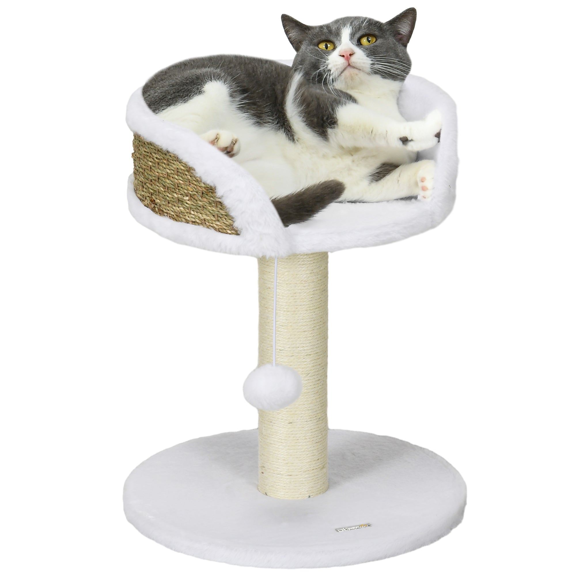 Cat Tree Tower with Scratching Posts, White