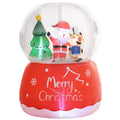 5.5ft Inflatable Christmas Snow Globe Decoration with LED Lights - Red