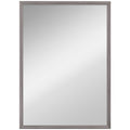 Wall Bathroom Mirror, 50 x 70 cm Wall-Mounted Mirror for Living Room, Bedroom, Hallway, Grey