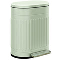 20 Litre Fingerprint Proof Metal Pedal Bin with Soft-Close Lid and Removable Inner Bucket - Light Green