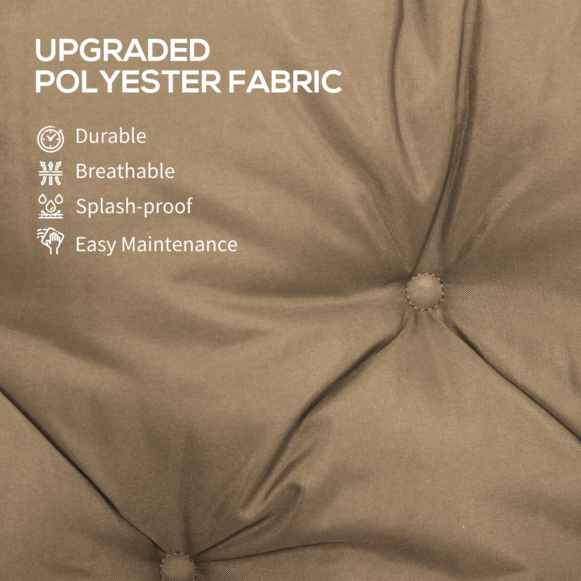 Three-Seater Bench Cushion - Khaki