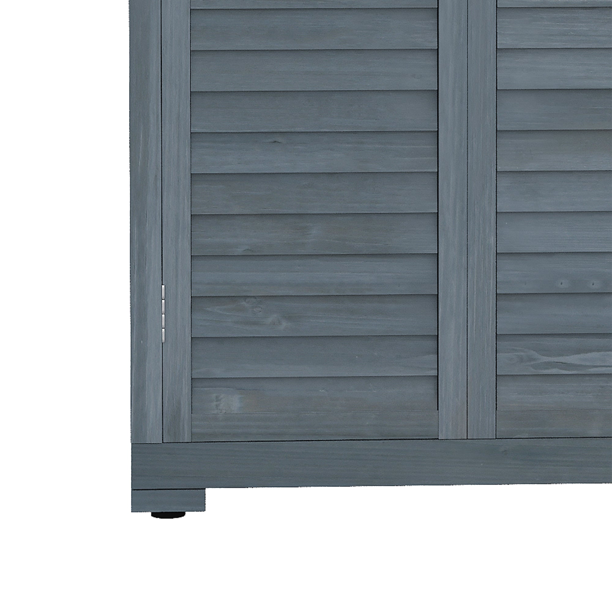 39.5 x 79cm Fir Wood Garden Shed - Grey