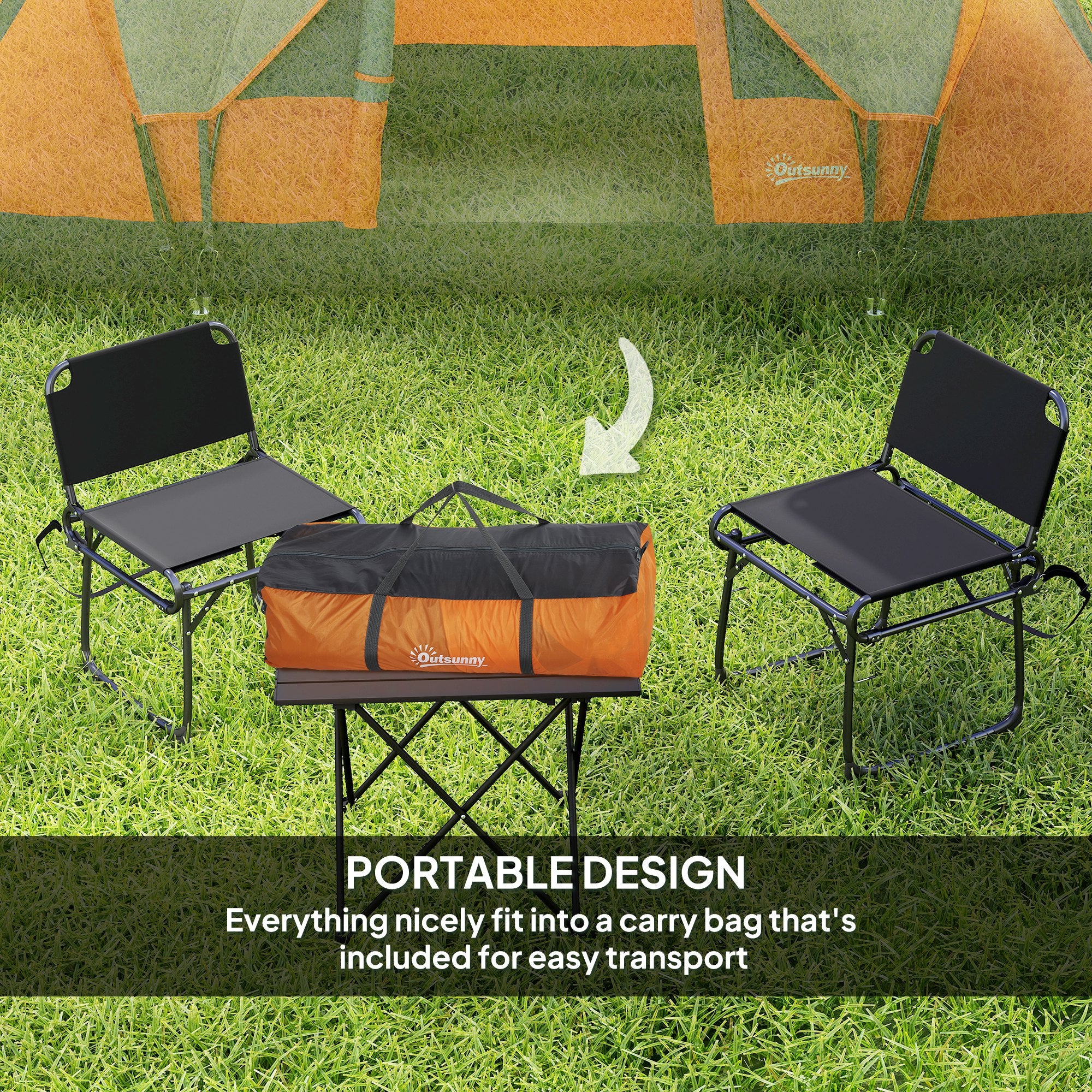 5-6 Man Dome Camping Tent - Orange