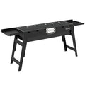 Portable BBQ Grill, Foldable Charcoal Grill for Camping and Picnics with 2 Side Shelves and Handle, Black