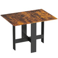 Folding Dining Table, Space-Saving Drop Leaf Kitchen Table for 4-6 People Rustic Brown