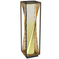 77 cm Solar Rattan Garden Floor Lamp with Auto On/Off LED Lights, IP44 Waterproof - Grey