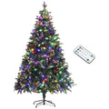 7ft LED Pre-Lit Artificial Christmas Tree with Base - Green