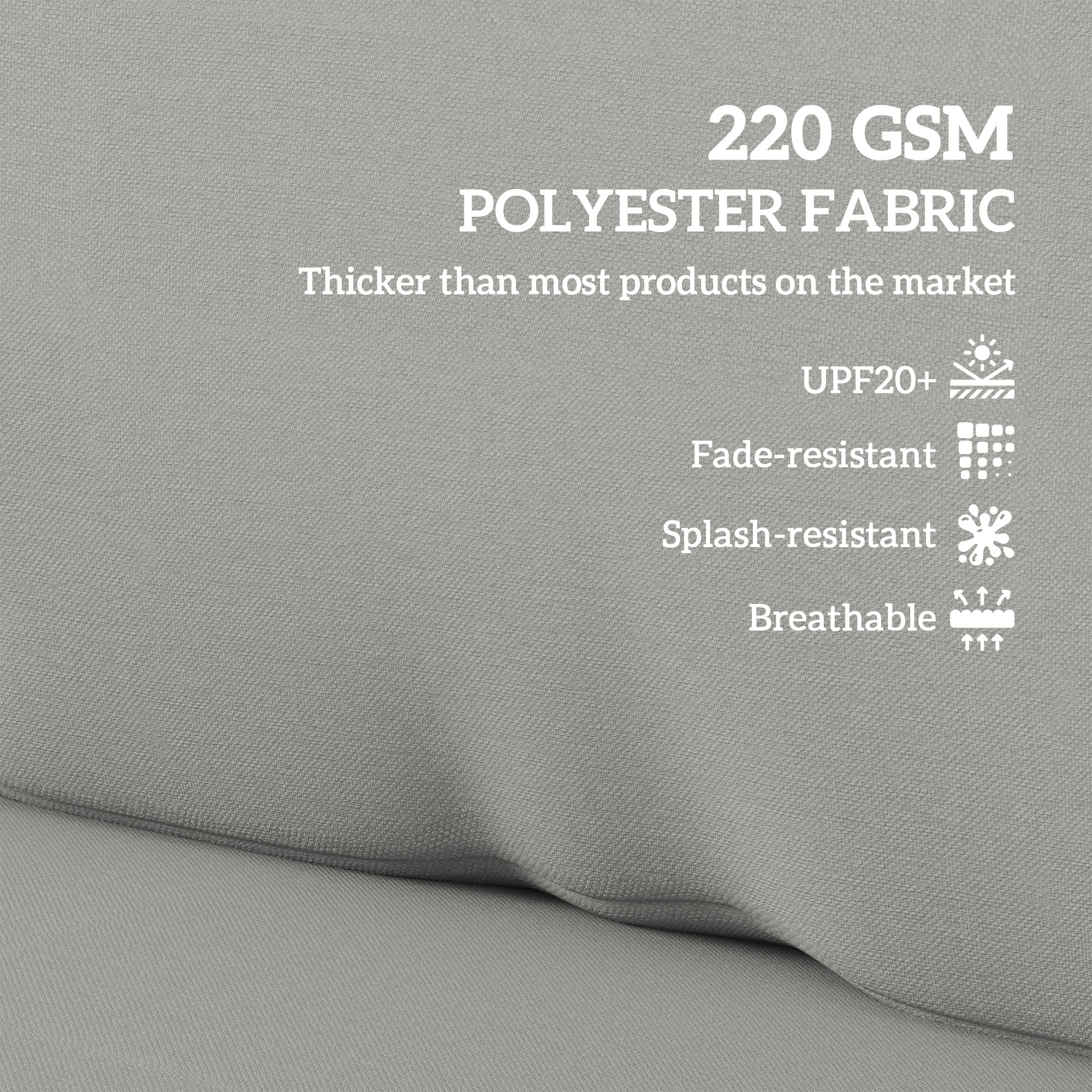 2 Seater Pallet Furniture Cushions Pallet Cushions, UPF20+ 220gsm Fabric, 20 cm Thick Outdoor Seat Pads, Light Grey