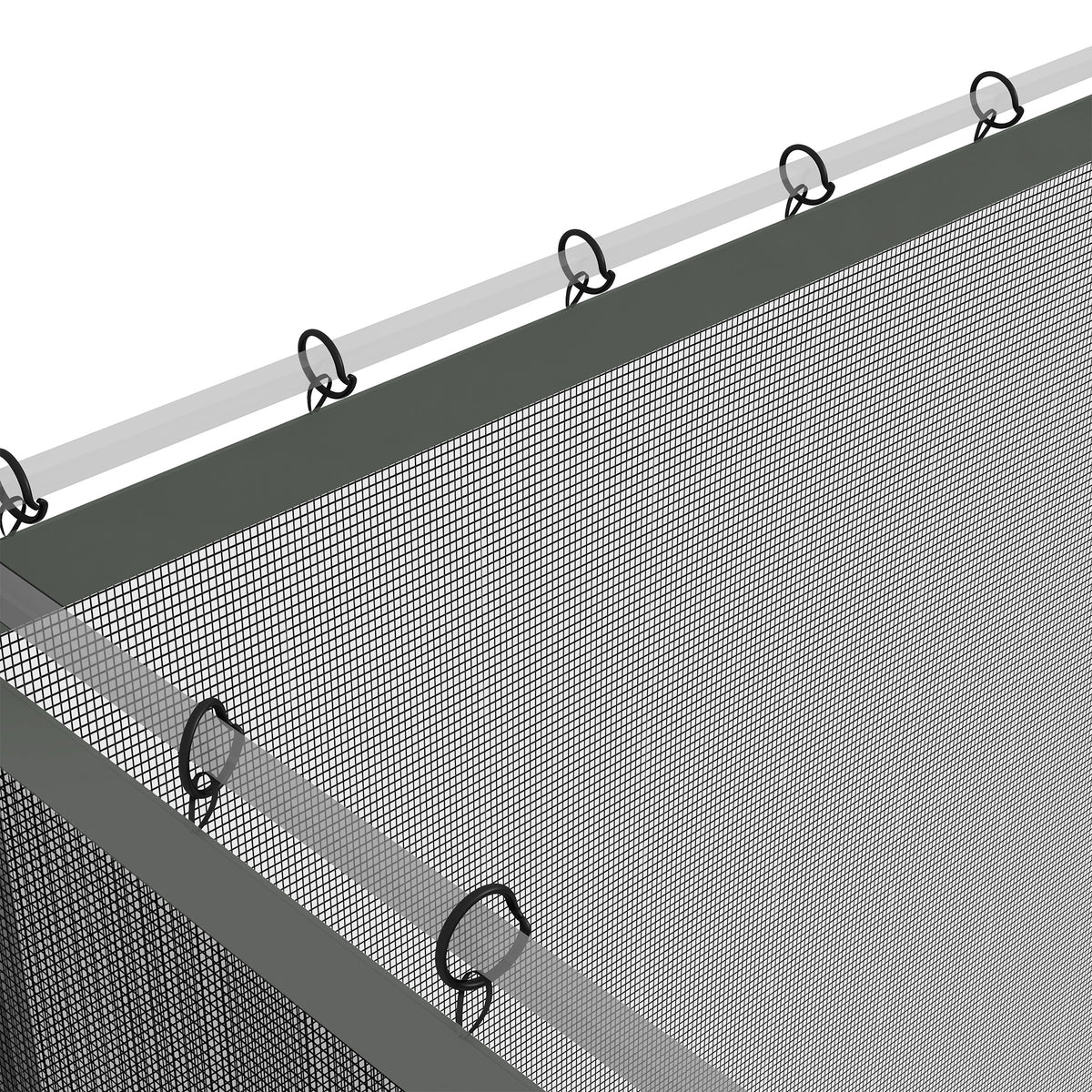 352 x 207cm Universal Replacement Mesh Sidewall Netting for Patio Gazebos and Canopy Tents, (Sidewall Only) Dark Grey