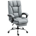 155° Reclining Faux Leather Swivel Office Chair -Black